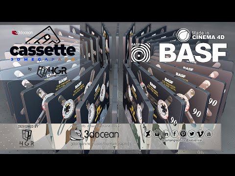 3D Cassette BASF Reference maxima (1995) made in Cinema 4D #25