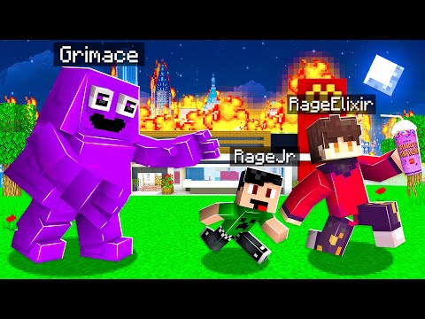 GRIMACE VISITS MINECRAFT BLOCK CITY..
