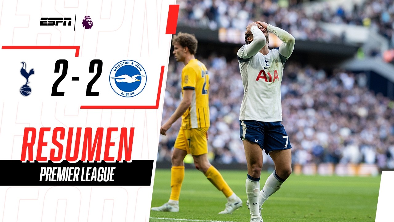 A LOS SPURS SE LE ESCAPÓ EN LA ÚLTIMA Y NO SALE DEL FONDO | Tottenham Hotspur 2-2 Brighton | RESUMEN