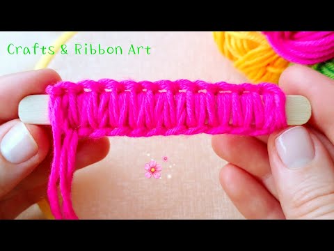 It's so Beautiful 🌺🌟 Superb Flower Craft Idea with Wool - Hand Embroidery Amazing Flower Design