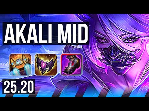 AKALI vs AHRI (MID) | Legendary, 16/4/9 | NA Challenger | 25.20