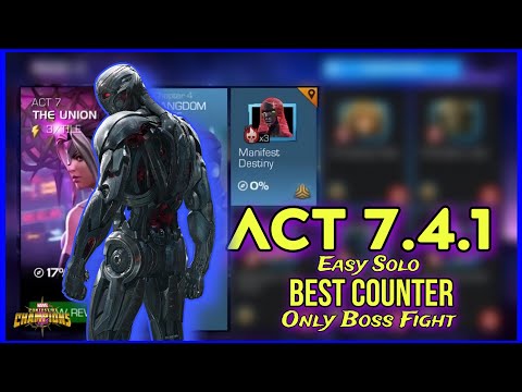 ACT 7.4.1 ( Manifest Destiny ) Ultron Boss Easy Takedown with Hercules - MCOC