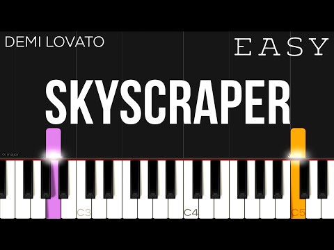 Demi Lovato - Skyscraper | EASY Piano Tutorial