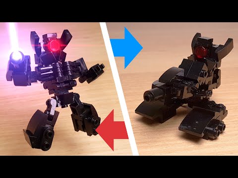 LEGO brick tank transformer robot tutorial Red One Eye #LEGO #Shockwave #レゴ変形ロボ #レゴアイデア #레고변신로봇