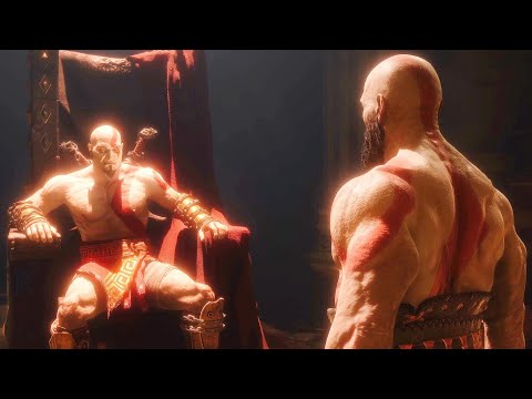 Old Kratos Meets Young Kratos Scene - God Of War Ragnarok Valhalla Ending