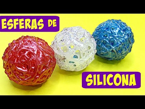 Divertidas esferas hechas con silicona caliente
