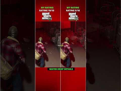 GTA 5 Enhanced vs GTA 5 Legacy - Water Drops Details #gaming #gta5 #gta #shorts #trending #rockstar