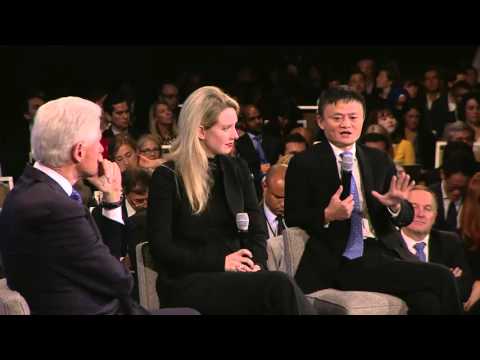 President Clinton speaks with Elizabeth Holmes and Jack Ma (2015 CGI Annual Meeting)