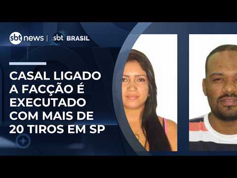 Casal ligado a facção paulista é executado com mais de 20 tiros dentro de carro em SP | #SBTBrasil