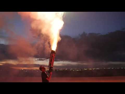 42 rps Roman Candle gatling gun - highest rate of fire yet