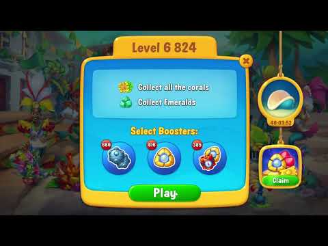 Fishdom 6824 Level - 16 moves - NO BooSTERS