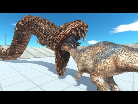 DRAGON SNAKE DEATH RUN (Dinosaurs) - Animal Revolt Battle Simulator