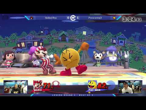 The Smash Lab 120 Winners R3 - Skilled Roy (Pit/Mario) vs Porcentaj3 (Pacman)