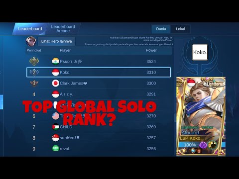 SOLO RANK TOP GLOBAL ALUCARD? NOT BAD !
