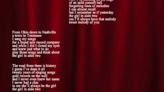 Tom Scullin Lyrics (Music Lost): "The girl in Aisle 2"