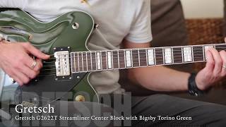 Video thumbnail for Gretsch G2622T Streamliner Center Block with Bigsby Torino Green & Vox Pathfinder 10 CL by MyDukkan
