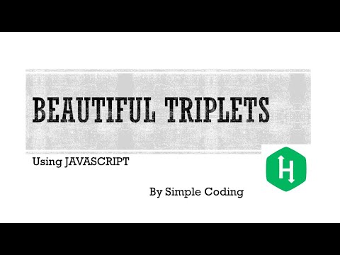 Hackerrank Solved Beautiful Triplets Using Javascript