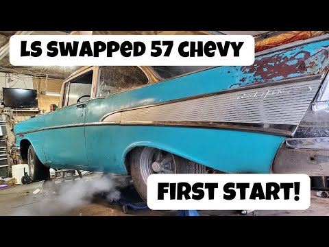 LS Swapped 57 Chevy First Start! - Holley Terminator X