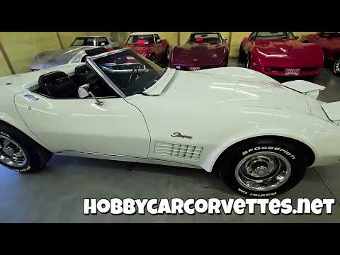 1972 White C3 Stingray Corvette Convertible For Sale Video