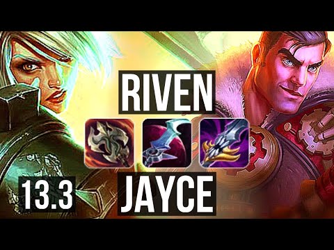 RIVEN vs JAYCE (TOP) | 74% winrate, 8 solo kills, 11/3/11 | EUW Challenger | 13.3