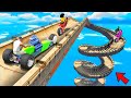 SHINCHAN AND FRANKLIN TRIED THE IMPOSSIBLE WOODEN SPIRAL MEGA RAMP PARKOUR CHALLENGE GTA 5