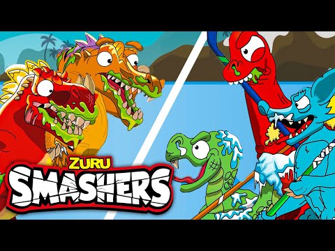 SMASHERS! Turkey Rex + More Kids Cartoons! | Zuru | Smashers World | Animated Stories