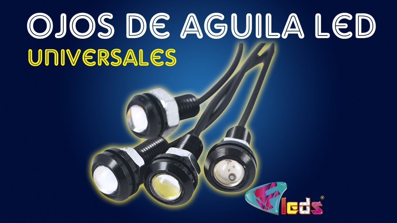 Watch Mini Faro Led Ojo de Aguila con Lupa varios colores para autos y motos Now Mini Faro Led Ojo de Aguila con Lupa varios colores para autos y motos