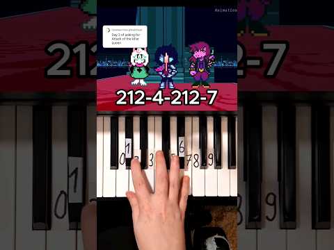 Attack of the Killer Queen Deltarune Piano Tutorial #shorts