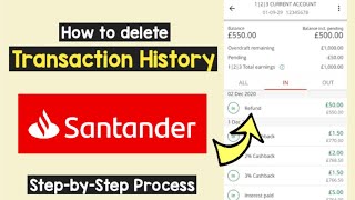 Can Delete Account Transaction Santander ? | Hide/Remove Santander Bank Activity Transaction History
