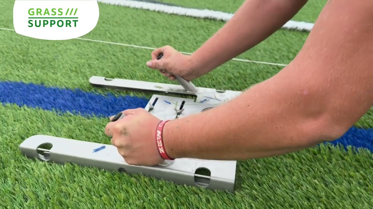 GRS Double Cutter: The Go To Tool for Sports Field Line Cutting!