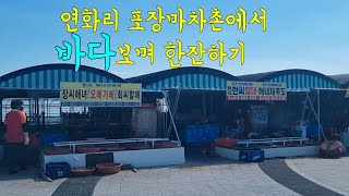 바닷가를 바라보며 한잔하기(연화리 해물포장마차촌)