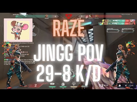 PRX Jingg POV Raze on Bind 29-8 K/D (VALORANT Pro POV)