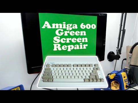 Commodore Amiga 600 Green Screen Repair
