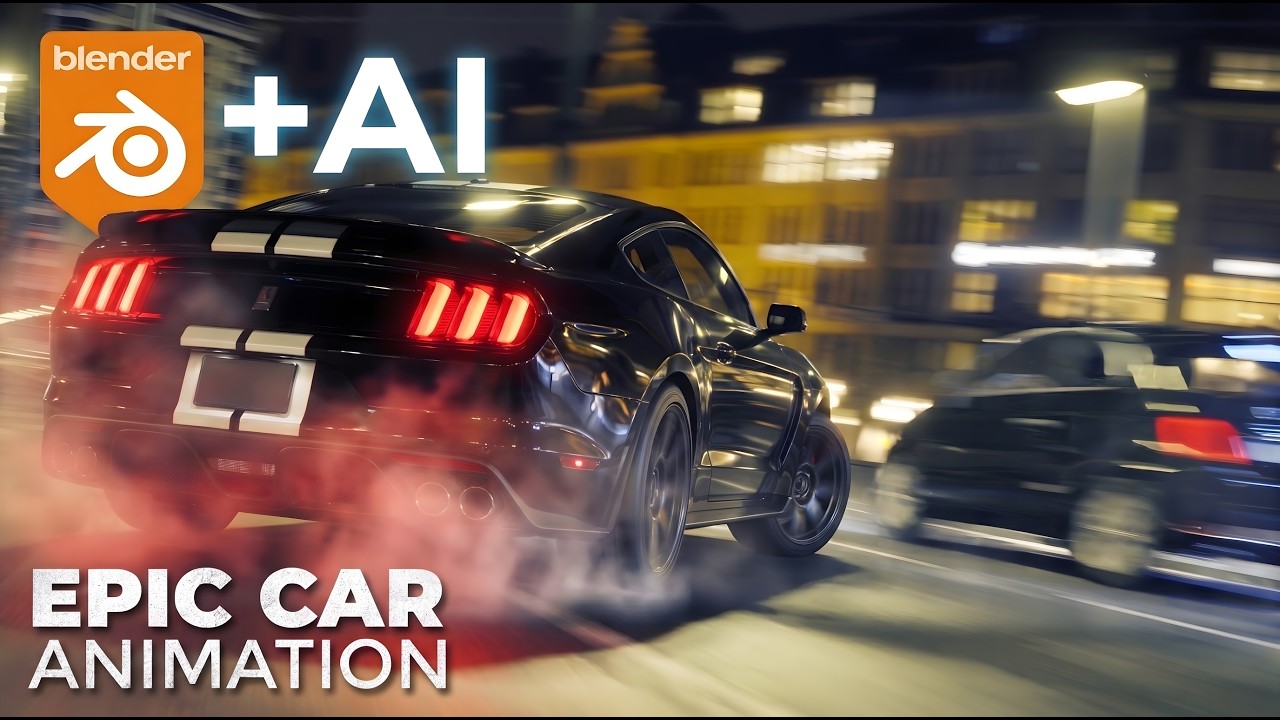 Epic Cinematic Car Animation - Blender + AI”