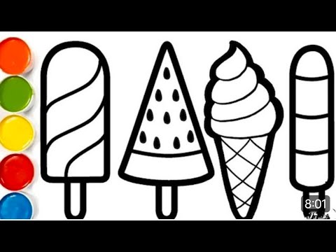 How to draw ice cream 🍦umbrella ⛱️