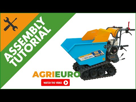 EuroMech EM400H-Dump Tracked Power Barrow - Dumper Barrow - 400 Kg load capacity - Assembly tutorial