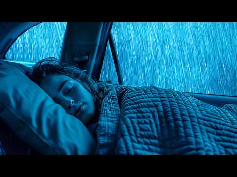 Sleep Immediately in The Car with Heavy Rain & Boisterous Thunder Sounds at Night