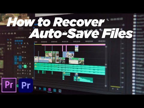 How to RECOVER Unsaved Premiere Pro Project using Auto-save Files