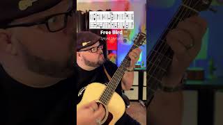 Free Bird by Lynyrd Skynyrd Guitar Tutorial Lesson! #shorts #youtubeshorts #guitar #music #guitarra