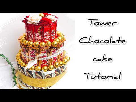 🍭🍡CHOCLATE TOWER CAKE 🍡🍭| ENGAGEMENT GIFT| TUTORIAL | CHOCLATE HAMPER TUTORIAL