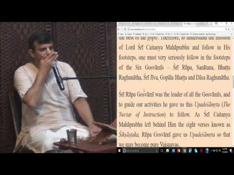 Bhakti Shastri - Nectar of Instruction Intro By HG Srivas Pandit Prabhu, 11-06-16