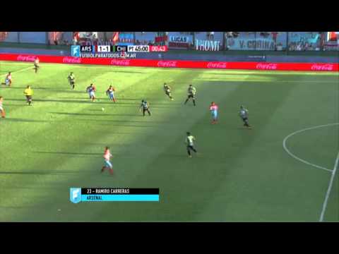 Gol de Carrera. Arsenal 1 - Nueva Chicago 1. Fecha 3. Primera División 2015. FPT