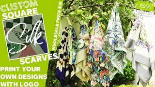 Custom Silk Scarves With Logo - Wholesale Scarf Printing [Print Your Own Design]