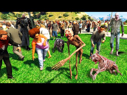 ЗОМБИ СИРЕНОГОЛОВЫЙ ЗАРАЗИЛ ВСЕХ ЛЮДЕЙ ВИРУСОМ В ГТА 5 МОДЫ! ОБЗОР МОДА В GTA 5! ВИДЕО ИГРЫ MODS