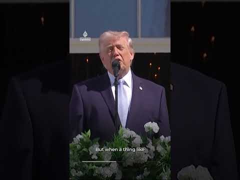 Trump praised airman's rescue in Iran during White House Easter event | AJ #shorts