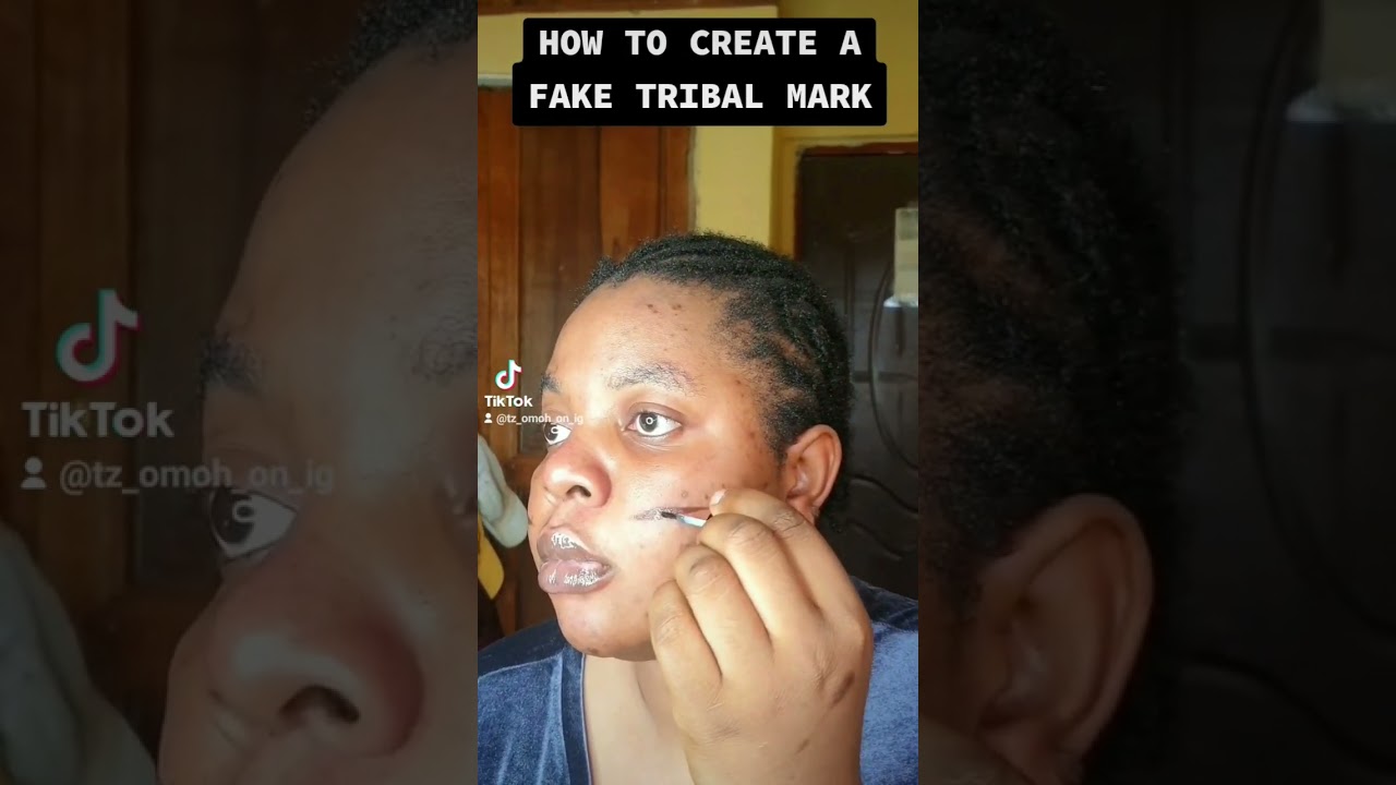 How to create a fake tribal mark... #sfx #sfxartist #sfx_makeup #tribal