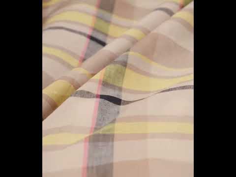 Check Multicolor Pure Cotton 65 GSM Handwoven Fabric 685 — video