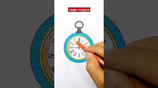 coloring page pocket watch ⌚️ #shorts