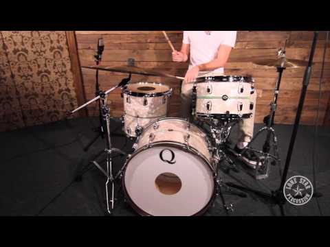 Q Drum Co. Maple Shells White Marine Pearl - Copper Patina Inlay