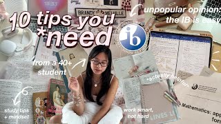 10 things I WISH I knew before IB 📎 TIPS & ADVICE | how i got a 42 (+ FULL free notes and essays)